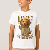 Schattigee Golden Retriever Astronaut Unisex Man W T-shirt (Voorkant)