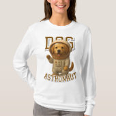Schattigee Golden Retriever Astronaut Unisex Man W T-shirt (Voorkant)