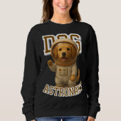 Schattigee Golden Retriever Astronaut Unisex Man W Trui (Voorkant)