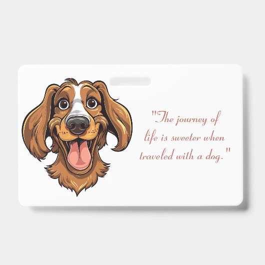 Schattigee Golden Retriever Clipart | Badge (Voorzijde)