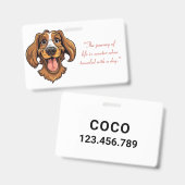 Schattigee Golden Retriever Clipart | Badge (Voor- en achterkant)
