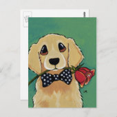 Schattigee Golden Retriever | Dog Art Briefkaart (Voorkant / Achterkant)