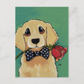 Schattigee Golden Retriever | Dog Art Briefkaart (Voorkant)