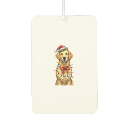 Schattigee Golden Retriever Dog Coquette Bow Chris Luchtverfrisser (Voorkant)