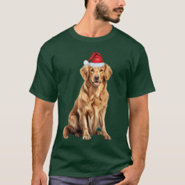 Schattigee Golden Retriever Dog Funny Christmas T-shirt