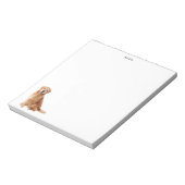 Schattigee Golden Retriever Dog Persoonlijke naam Notitieblok (Linkerzijde)