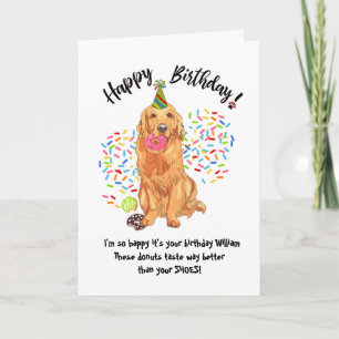 Schattigee Golden Retriever Dog Pet Verjaardag Kaa