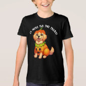 Schattigee Golden Retriever Dog Pumpkin, Grappig H Tri-Blend Shirt (Voorkant)