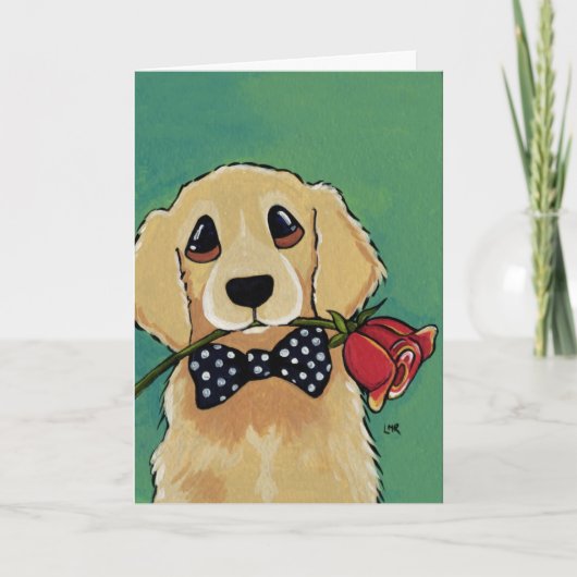 Schattigee Golden Retriever | Dog Thank You Card Bedankkaart (Voorkant)