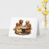 Schattigee Golden Retriever Dogs Speelkaarten Kaart (Gele Bloem)