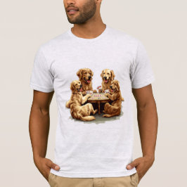 Schattigee Golden Retriever Dogs Speelkaarten T-shirt