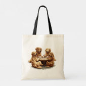 Schattigee Golden Retriever Dogs Speelkaarten Tote Bag (Achterkant)