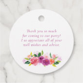 Schattigee Golden Retriever en Purple Flowers Beda Bedankjes Labels (Achterkant)