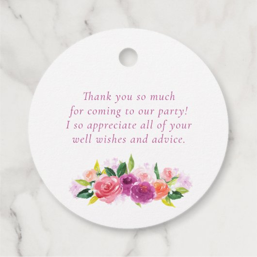 Schattigee Golden Retriever en Purple Flowers Beda Bedankjes Labels (Achterkant)