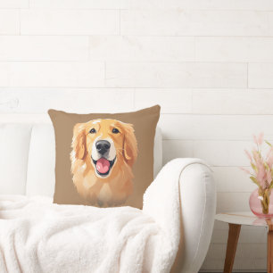 Schattigee golden retriever hond gelukkig gezicht kussen