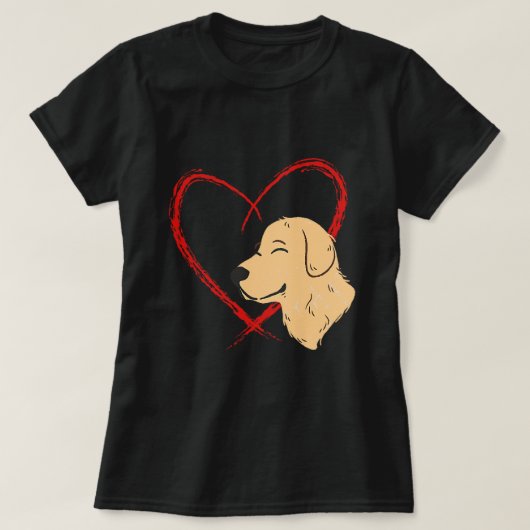 Schattigee Golden Retriever Hondenliefhebber Funny T-shirt (Design voorkant)
