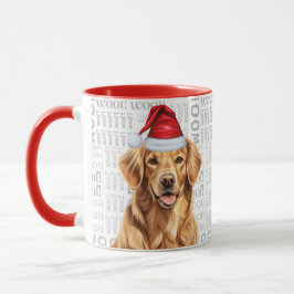 Schattigee Golden Retriever Hondenliefhebber kerst Mok