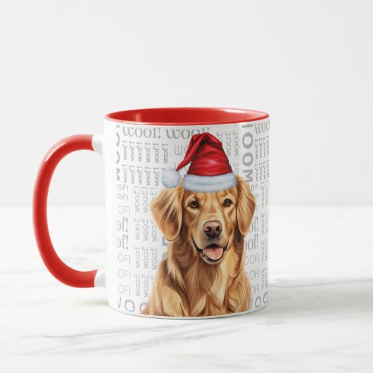 Schattigee Golden Retriever Hondenliefhebber kerst Mok (Links)