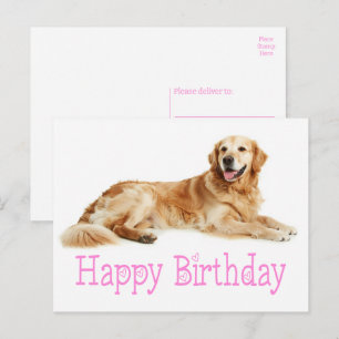 Schattigee Golden Retriever Puppy Dog Happy Birthd Briefkaart