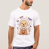 Schattigee Golden Retriever Puppy Ghost - Kawaii H T-shirt (Voorkant)
