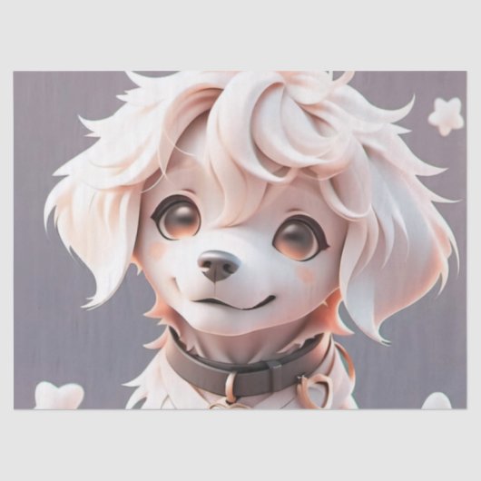 Schattigee Golden Retriever Puppy Verjaardagscadea Tissuepapier (Voorkant)