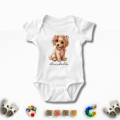 Schattigee Golden Retriever Puppy Waterverf Aangep Romper