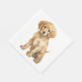 Schattigee Golden Retriever Puppy Waterverf Dog Servet (Hoek)