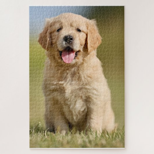 Schattigee Golden Retriever Puzzel (Verticaal)