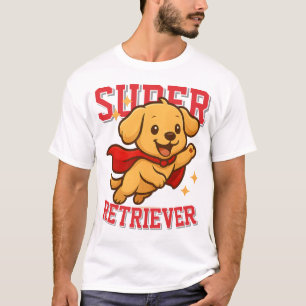 Schattigee Golden Retriever Superhero Unisex Man W T-shirt