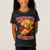 Schattigee Golden Retriever Superhero Unisex Man W T-shirt (Voorkant)
