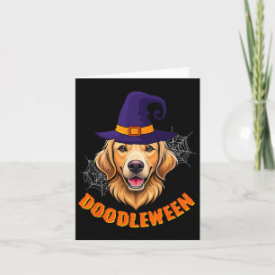 Schattigee Goldendoodle Halloween Spooky Golden Do Kaart