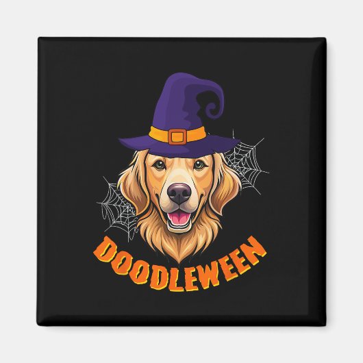 Schattigee Goldendoodle Halloween Spooky Golden Do Magneet (Voorkant)
