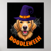 Schattigee Goldendoodle Halloween Spooky Golden Do Poster (Voorkant)