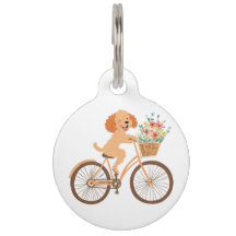 Schattigee Goldendoodle Hond Fietsen Spring Flower