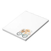 Schattigee Goldendoodle Hond Fietsen Spring Flower Notitieblok (Linkerzijde)