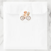Schattigee Goldendoodle Hond Fietsen Spring Flower Ronde Sticker (Tas)