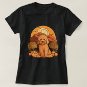Schattigee Goldendoodle Hond op Golden Doodle Love T-shirt (Design voorkant)