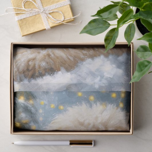 Schattigee Goldendoodle Winter Wonderland Decoupag Tissuepapier (Geschenk)