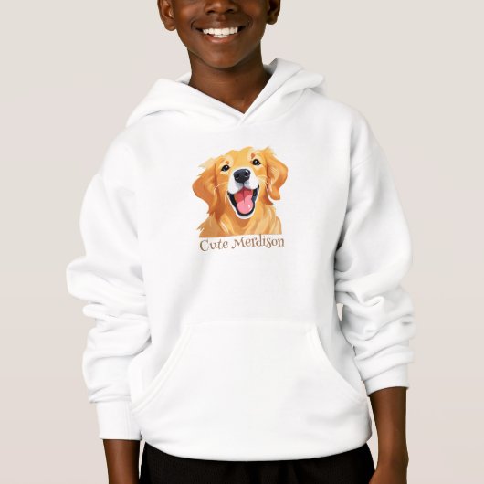 Schattigee goldenretriever Dog Happy Face Expressi (Voorkant)