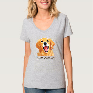 Schattigee goldenretriever Dog Happy Face Expressi T-shirt
