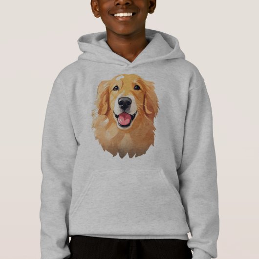 Schattigee goldenretriever hond Happy Face Express (Voorkant)