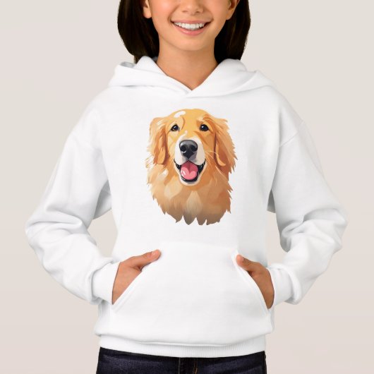 Schattigee goldenretriever hond Happy Face Express (Voorkant)
