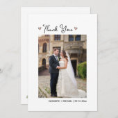 Schattigee Golf Theme Bruiloft Dank u Kaart met Fo (Voorkant / Achterkant)