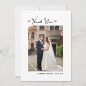 Schattigee Golf Theme Bruiloft Dank u Kaart met Fo (Voorkant)