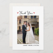 Schattigee Golf Theme Bruiloft Dank u Kaart met Fo (Voorkant / Achterkant)