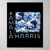 Schattigee golf van blauwe katten voor Kamala Harr Poster (Voorkant)