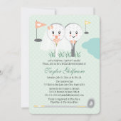 Schattigee golfbal en T-shirt bruidegom Vrijgezell Kaart