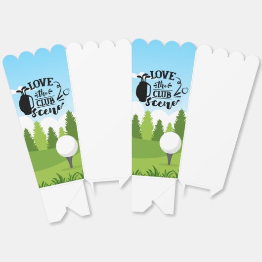 Schattigee golfclub scene party bedankdoosjes (Ongevouwen)