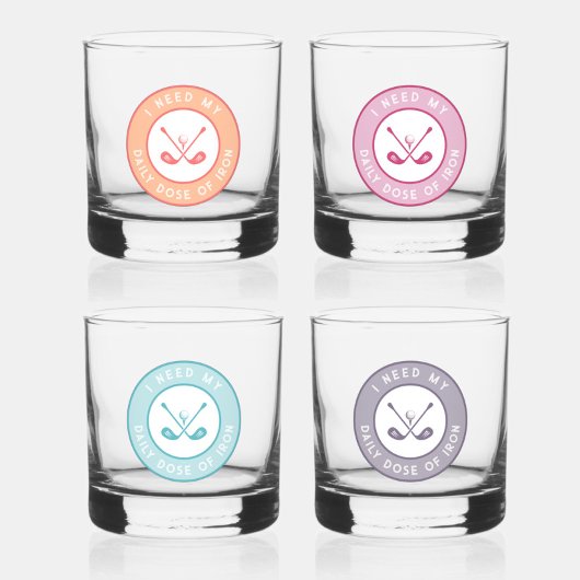 Schattigee Golfer Humor Grappige Golf Iron Sport G Whisky Glas