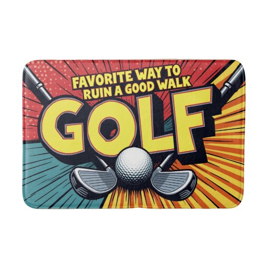 Schattigee golffavoriete manier om een goede wande badmat (Voorkant)